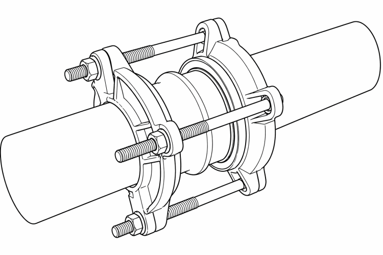 Bellhouse restraint coupling line